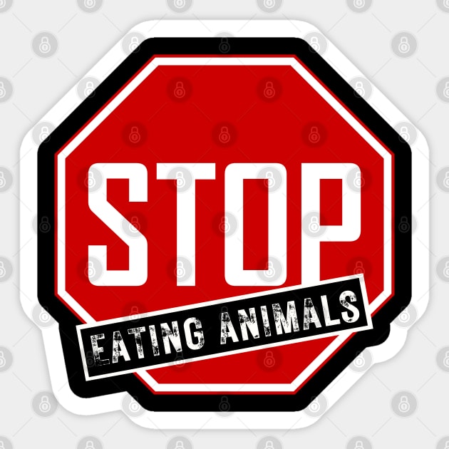 STOP Eating Animals Sticker by TJWDraws